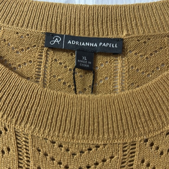 NWT Adrianna Papell Pointelle Bell Sleeve Knit Top - Picture 2 of 9